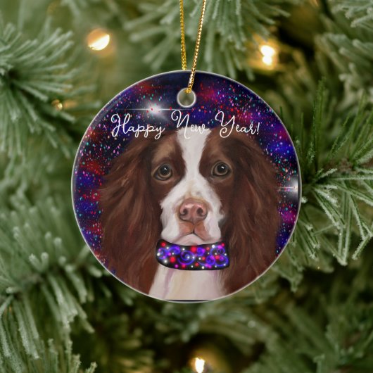 Engels Springer Spaniel Keramisch Ornament (Boom)