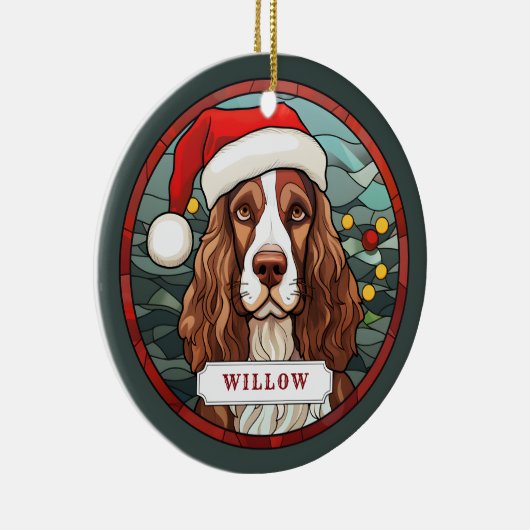 Engels Springer Spaniel Keramische Cirkel Ornament (Rechts)