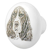Engels Springer Spaniel Keramische Knop (Rechts)
