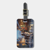 Engels Springer Spaniel Kerstfeest Seizoen Bagagelabel (Voorkant verticaal)