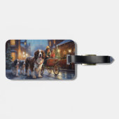 Engels Springer Spaniel Kerstfeest Seizoen Bagagelabel (Achterkant horizontaal)