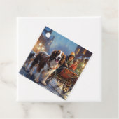 Engels Springer Spaniel Kerstfeest Seizoen Bedankjes Labels (In situ)