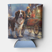 Engels Springer Spaniel Kerstfeest Seizoen Blikjeskoeler (Voorkant)