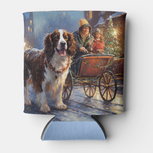 Engels Springer Spaniel Kerstfeest Seizoen Blikjeskoeler (Voorkant)