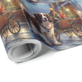 Engels Springer Spaniel Kerstfeest Seizoen Cadeaupapier (Rol Hoek)