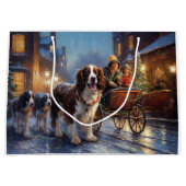 Engels Springer Spaniel Kerstfeest Seizoen Groot Cadeauzakje (Voorkant)