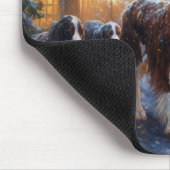 Engels Springer Spaniel Kerstfeest Seizoen Muismat (Hoek)