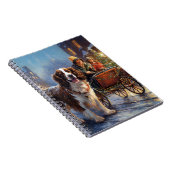 Engels Springer Spaniel Kerstfeest Seizoen Notitieboek (Rechterzijde)