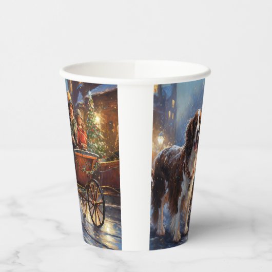 Engels Springer Spaniel Kerstfeest Seizoen Papieren Bekers (Links)