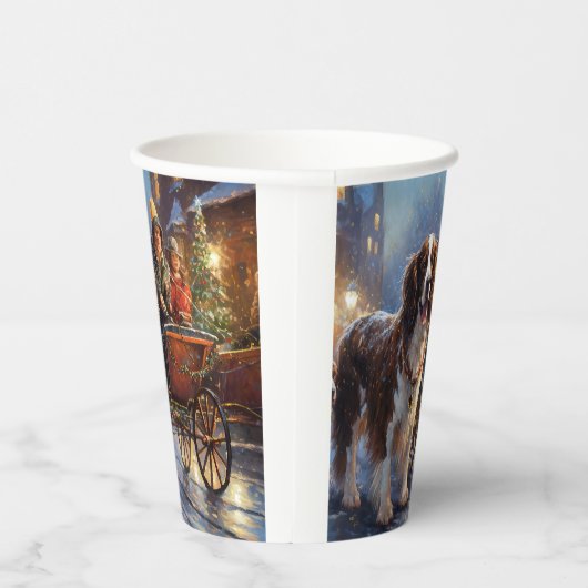 Engels Springer Spaniel Kerstfeest Seizoen Papieren Bekers (Rechts)