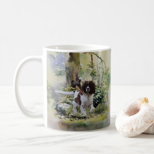 Engels Springer Spaniel Koffiemok (Met donut)