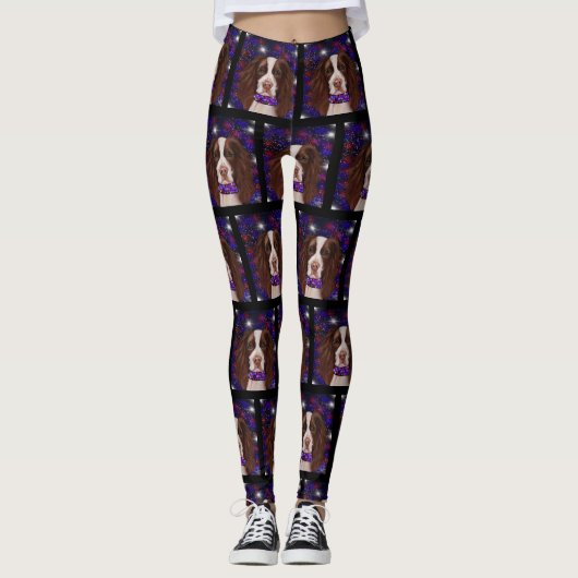 Engels Springer Spaniel Leggings (Voorkant)