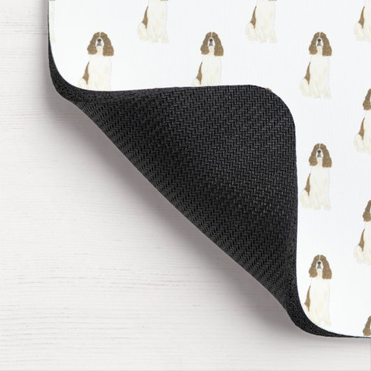 Engels Springer Spaniel (lever en wit) Muismat (Hoek)