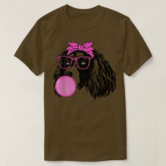 Engels Springer Spaniel met bubble gum bandana g T-shirt (Design voorkant)
