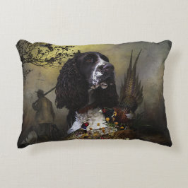 Engels Springer Spaniel met fazant Accent Kussen
