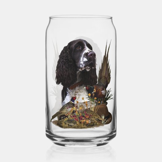 Engels Springer Spaniel met fazant Blikvorm Glas (Voorkant)
