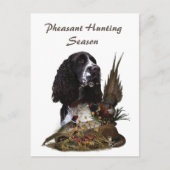 Engels Springer Spaniel met fazant Briefkaart (Voorkant)