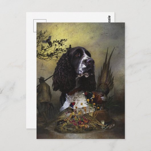 Engels Springer Spaniel met fazant Briefkaart (Voorkant / Achterkant)