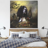Engels Springer Spaniel met fazant Canvas Afdruk (Insitu (Slaapkamer))
