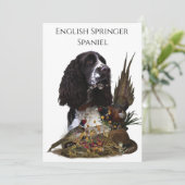 Engels Springer Spaniel met fazant Kaart (Staand voorkant)