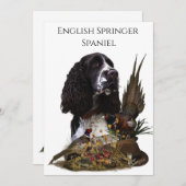 Engels Springer Spaniel met fazant Kaart (Voorkant / Achterkant)