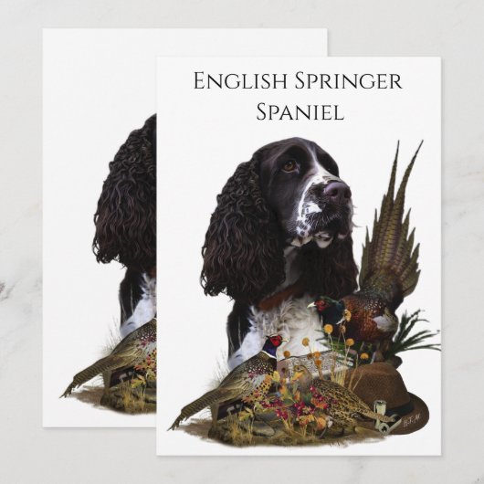 Engels Springer Spaniel met fazant Kaart (Voorkant / Achterkant)
