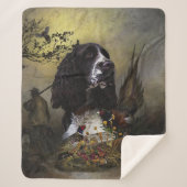 Engels Springer Spaniel met fazant Sherpa Deken (Voorkant)