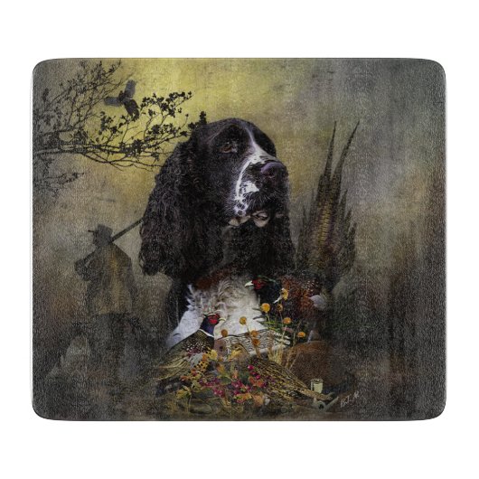Engels Springer Spaniel met fazant Snijplank (Voorkant)