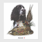 Engels Springer Spaniel met fazant Sticker (Vel)