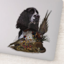 Engels Springer Spaniel met fazant Sticker