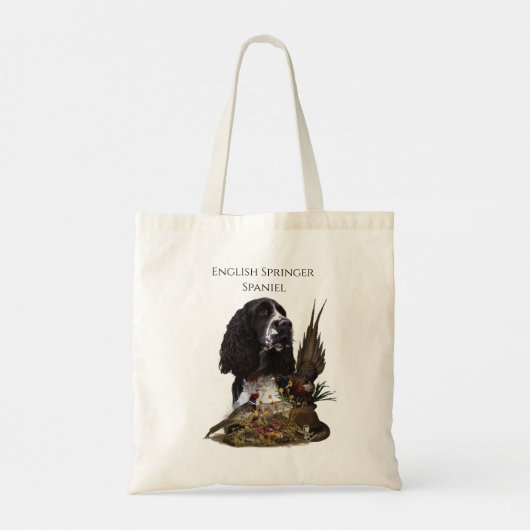 Engels Springer Spaniel met fazant Tote Bag (Achterkant)