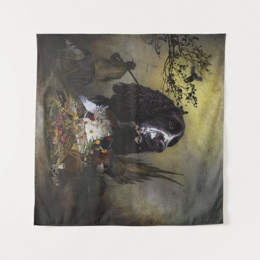 Engels Springer Spaniel met fazant Wandkleed (Voorkant (horizontaal))