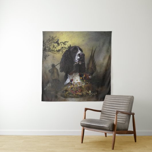 Engels Springer Spaniel met fazant Wandkleed (In situ)