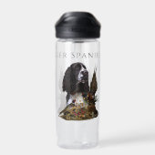 Engels Springer Spaniel met fazant Waterfles (Achterkant)