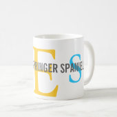Engels Springer Spaniel Monogram Koffiemok (Voorkant rechts)