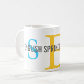 Engels Springer Spaniel Monogram Koffiemok (Voorkant links)