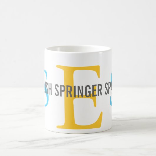 Engels Springer Spaniel Monogram Koffiemok (Center)