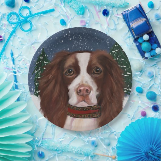 ENGELS SPRINGER SPANIEL PAPIEREN BORDJE (Feest)