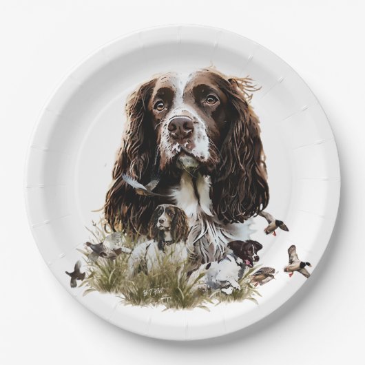 Engels Springer Spaniel Papieren Bordje (Voorkant)