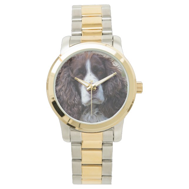 engels springer spaniel.png horloge (Voorkant)