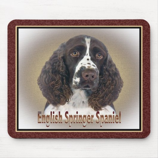 Engels Springer Spaniel-portret Muismat (Voorkant)