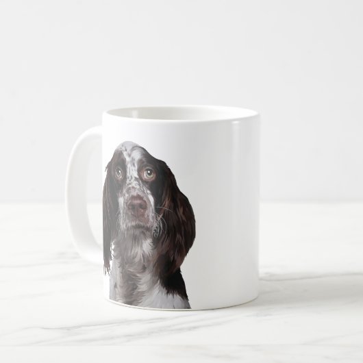 Engels Springer Spaniel - Puppy Dog Digital Art Koffiemok (Voorkant links)