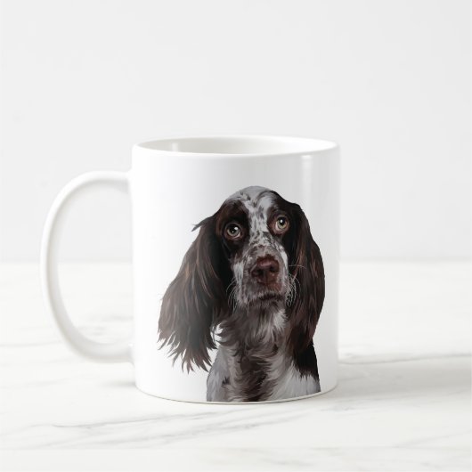 Engels Springer Spaniel - Puppy Dog Digital Art Koffiemok (Links)