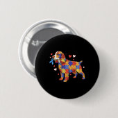 Engels Springer Spaniel Puzzel Autisme Bewustzijn Ronde Button 5,7 Cm (Voorkant /achterkant)