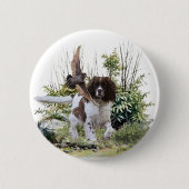 Engels Springer Spaniel Ronde Button 5,7 Cm (Voorkant)