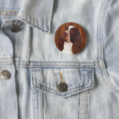 Engels Springer Spaniel Ronde Button 5,7 Cm (In situ)