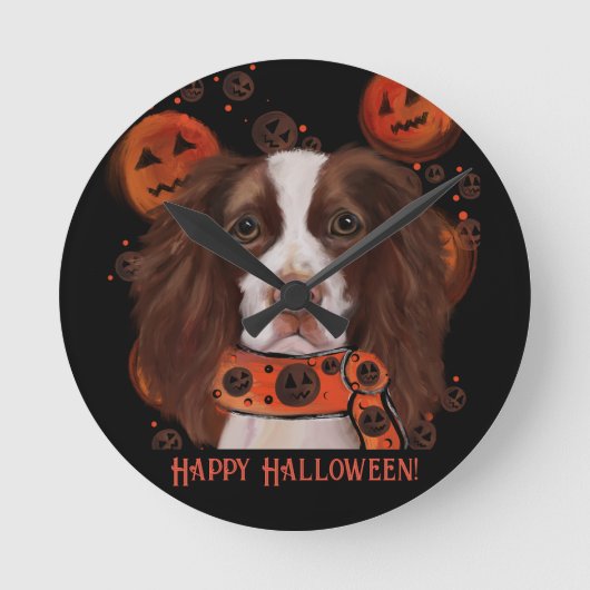 Engels Springer Spaniel Ronde Klok (Voorkant)