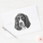Engels Springer Spaniel Ronde Sticker (Envelop)