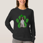 Engels Springer Spaniel Shamrock C St Patrick S D T-shirt (Voorkant)