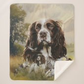 Engels Springer Spaniel Sherpa Deken (Voorkant)